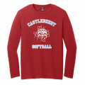 Unisex Red Softball LS