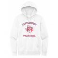 Unisex White Volleyball Hoodie