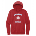 Unisex Red Softball Hoodie