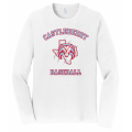 Unisex White Baseball LS