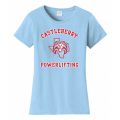 Women's Light Blue Powerlifting Tee