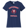 Women's Navy Football Tee