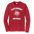 Unisex Red Softball LS