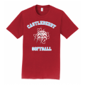 Men's Red Softball Tee