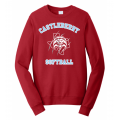 Unisex Red Softball Sweatshirt