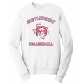 Unisex White Volleyball Sweatshirt