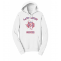 Unisex White Lady Lions Soccer Hoodie