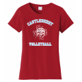 Women's Red Volleyball Tee
