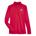 Women's Red Harriton Quarter Zip