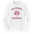 Unisex White Volleyball LS