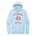 Unisex Light Blue Softball Hoodie