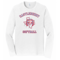 Unisex White Softball LS