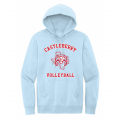 Unisex Light Blue Volleyball  Hoodie