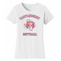Women's White Softball Tee