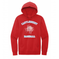 Unisex Red Baseball Hoodie