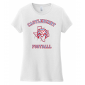 Women's White Football Tee