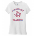 Women's White Volleyball Tee