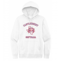 Unisex White Softball Hoodie