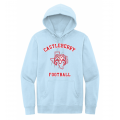 Unisex Light Blue Football Hoodie