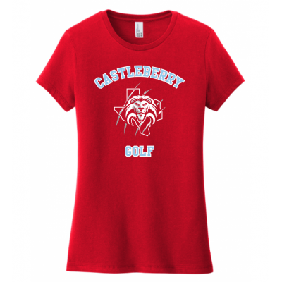 Women's Red Golf Tee