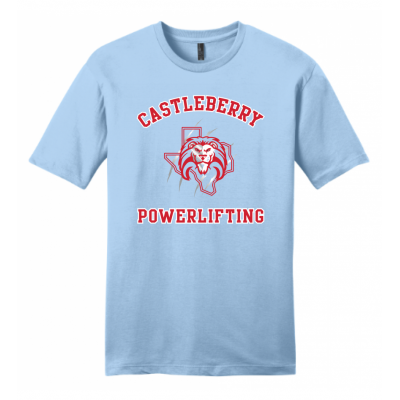 Men's Light Blue Powerlifting Tee