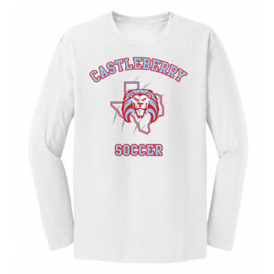 Unisex White Soccer LS
