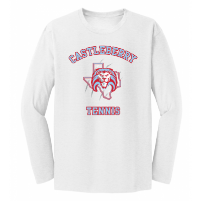Unisex White Tennis LS