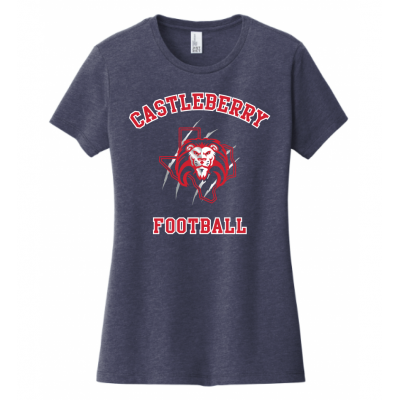 Women's Navy Football Tee