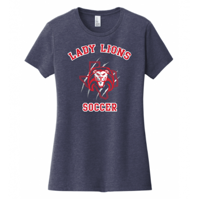 Women's Navy Lady Lions Soccer Tee