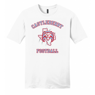 Men's White Football Tee