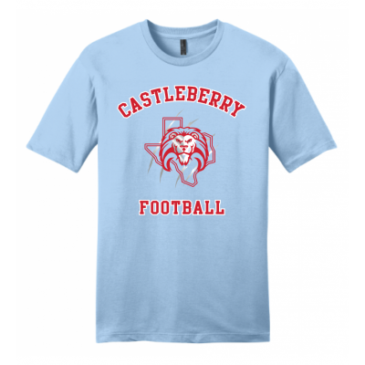 Men's Light Blue Football Tee