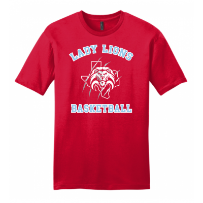 Men's Red Lady Lions Basketball Tee