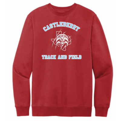 Unisex Red T&F  Sweatshirt