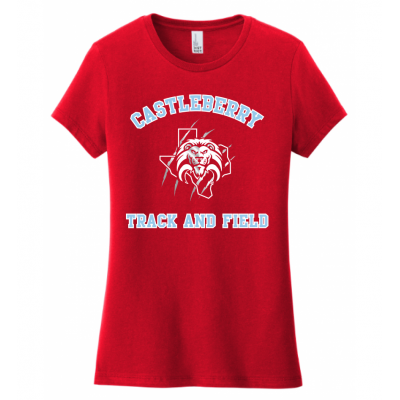Women's Red T&F Tee