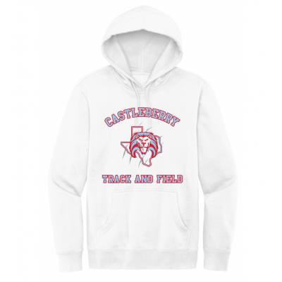 Unisex White T&F Hoodie