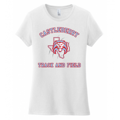 Women's White T&F Tee