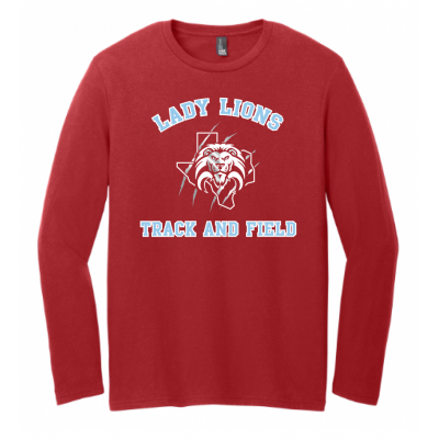Unisex Red Lady Lions T&F LS
