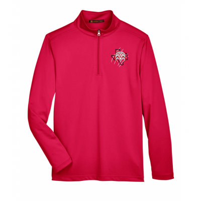 Men's Red Harriton Quarter Zip