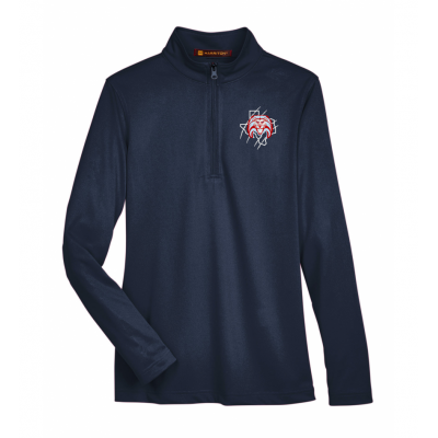Women's Navy Harriton Quarter Zip