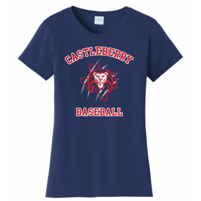 Women's Navy Baseball Tee