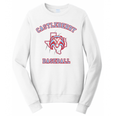 Unisex White Baseball Sweatshirt