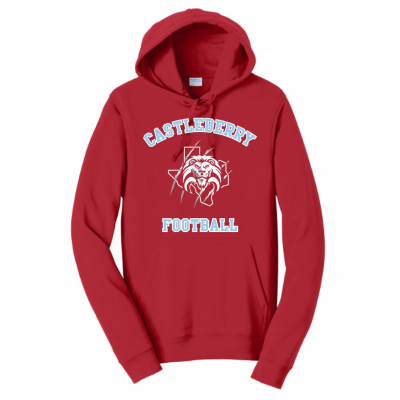 Unisex Red Football Hoodie