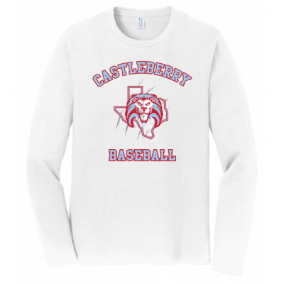 Unisex White Baseball LS