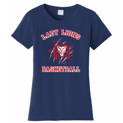 Women's Navy Lady Lions Basketball Tee