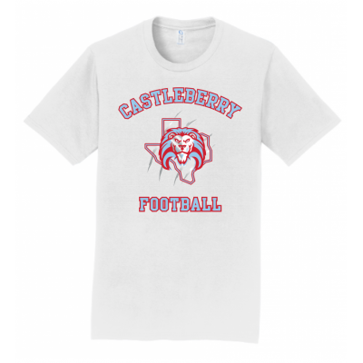 Men's White Football Tee