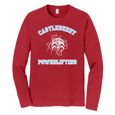 Unisex Red Powerlifting LS