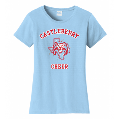 Women's Light Blue Cheer Tee