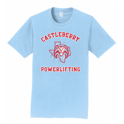 Men's Light Blue Powerlifting Tee