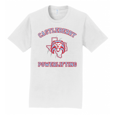 Men's White Powerlifting Tee