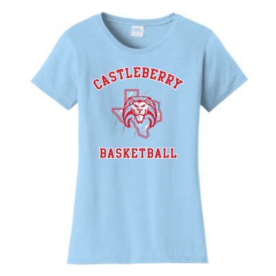 Women's Light Blue Basketball Tee